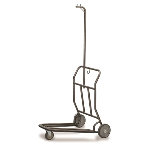 Forbes Self-Service Luggage Cart, 28'W x 36.5'D x 71.75' H, Silver Hammertone